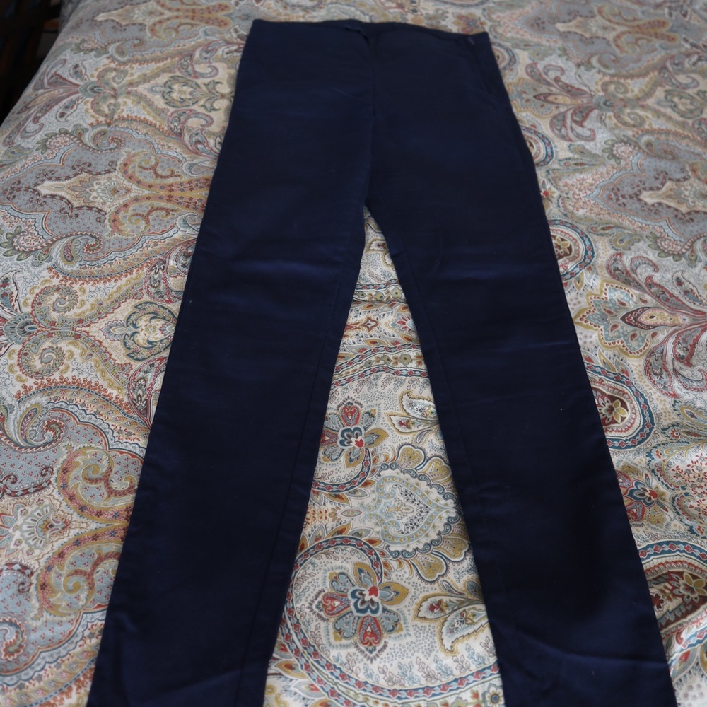 H&M Navy Blue High Waisted Skinny Pants